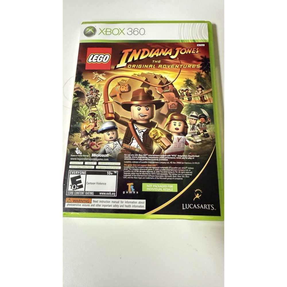Xbox 360 LEGO Indiana Jones and Kung Fu‎ Panda Combo- CIB Complete Video Game